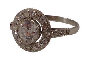 Edwardian Platinum Diamond Ring 